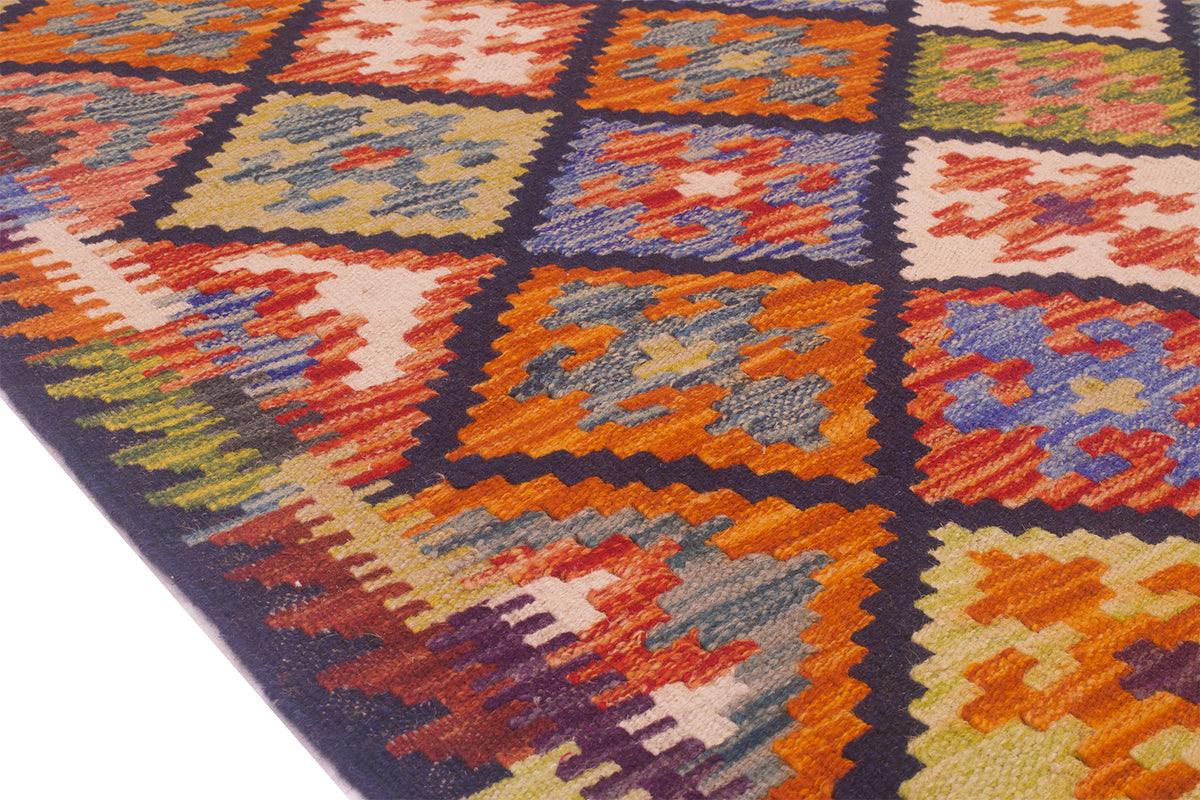 Another close up slightly angled image of Afghan kilim