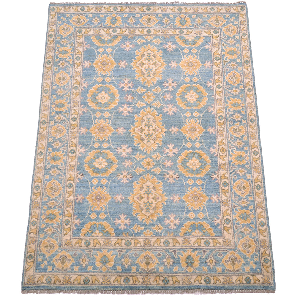 Floral design of Oushak design origin with floral lattice motifs