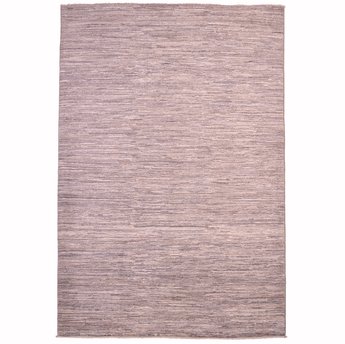 Handmade plain Gabbeh rug: plain with variations of stone-grey colour