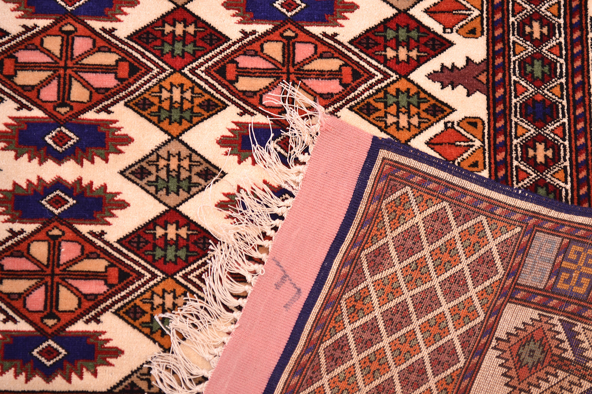 Fine Afghan Silk & Wool Rug 1.45x1.07m