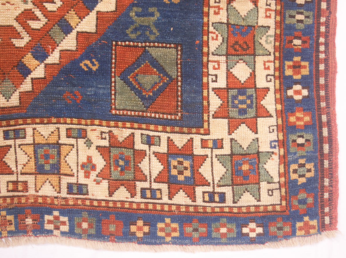 Antique Kazak rug 1.90x1.26m