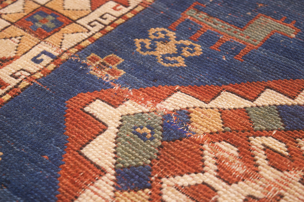 Antique Kazak rug 1.90x1.26m