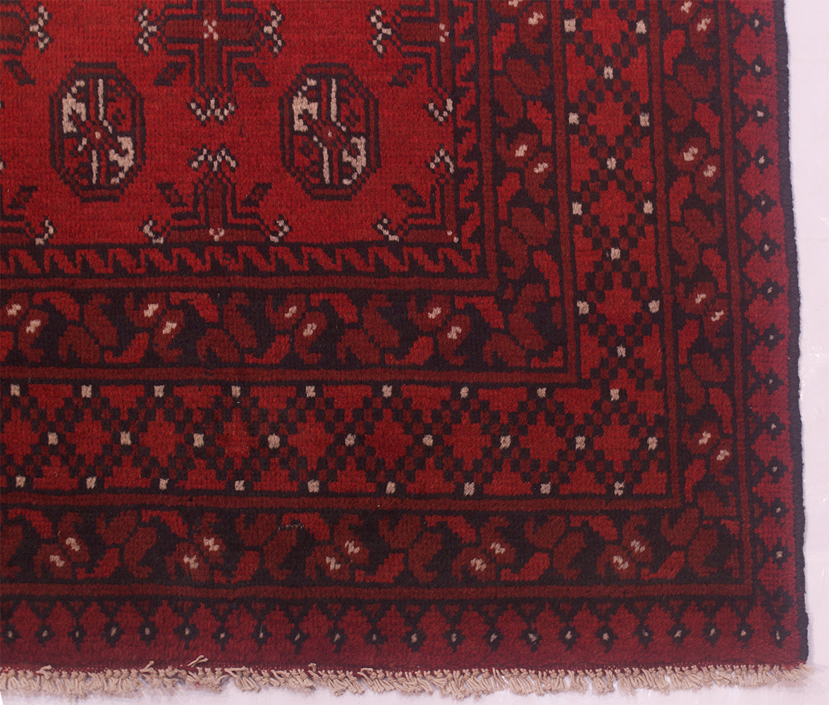 Red Afghan Bokhara carpet