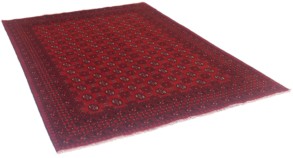 Red Afghan Bokhara carpet