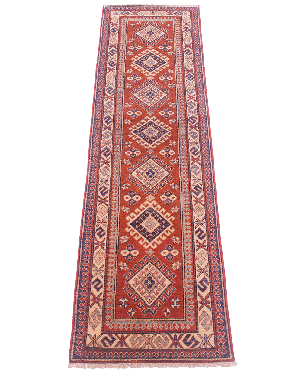 Handmade Afghan Kazak Runner