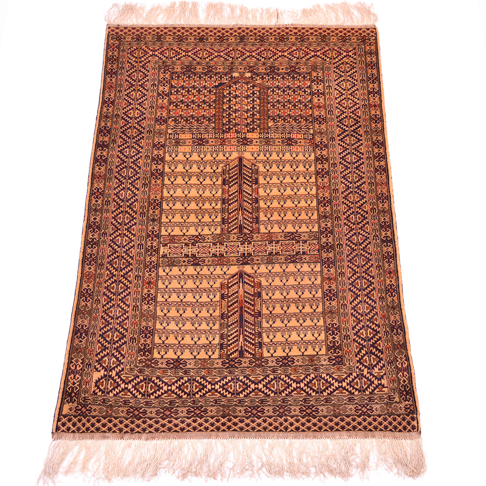 Fine Silk warp Afghan rug