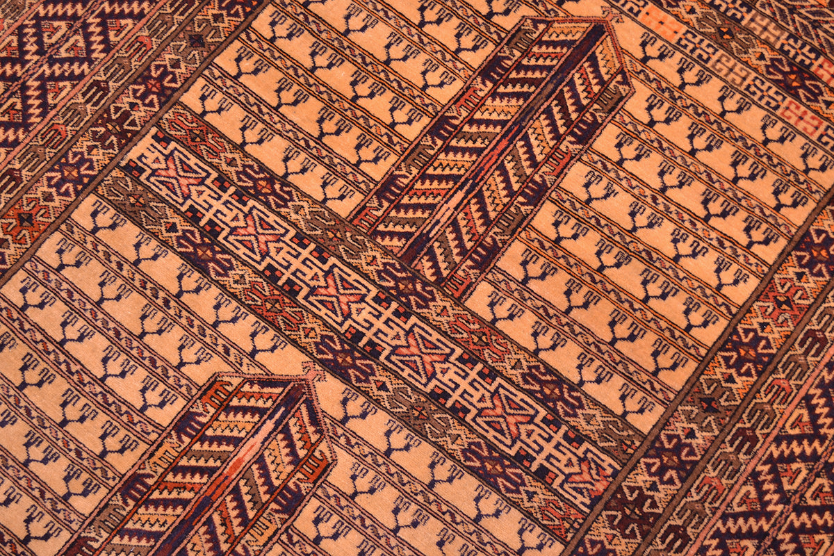 Fine Silk warp Afghan rug