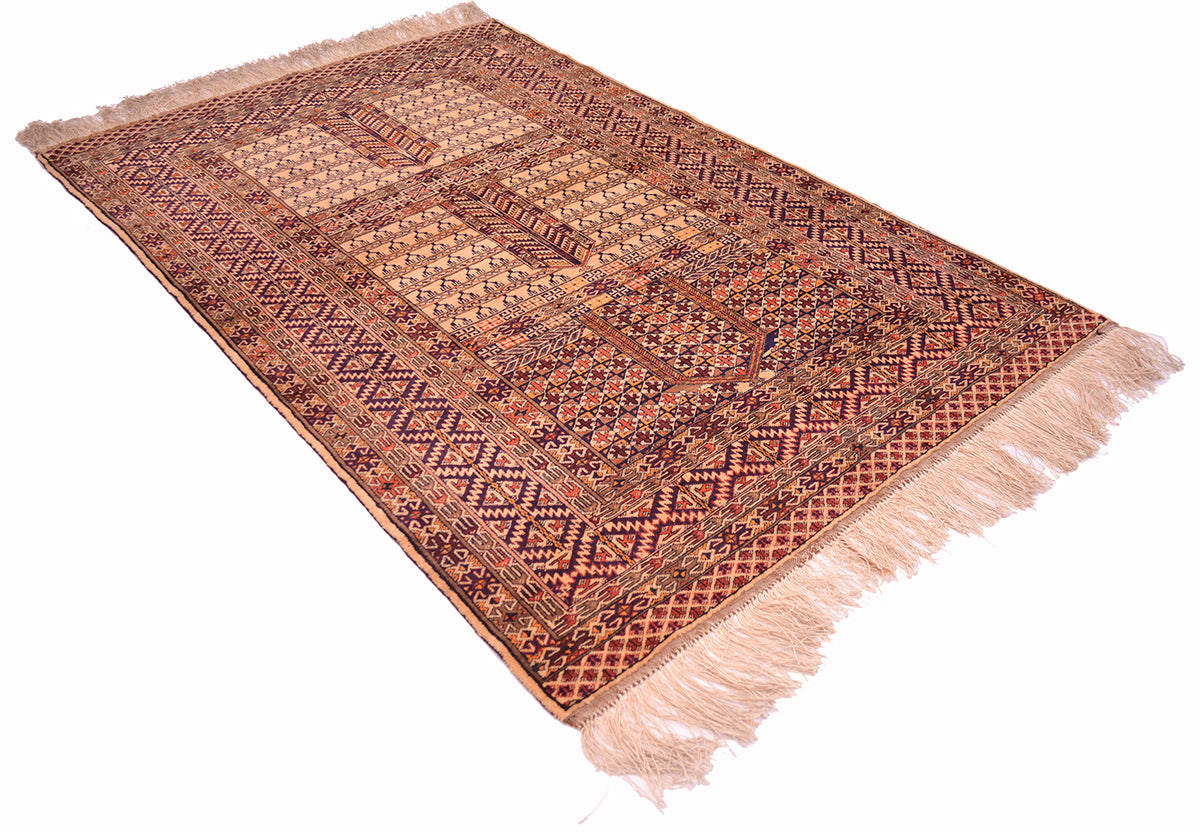 Fine Silk warp Afghan rug