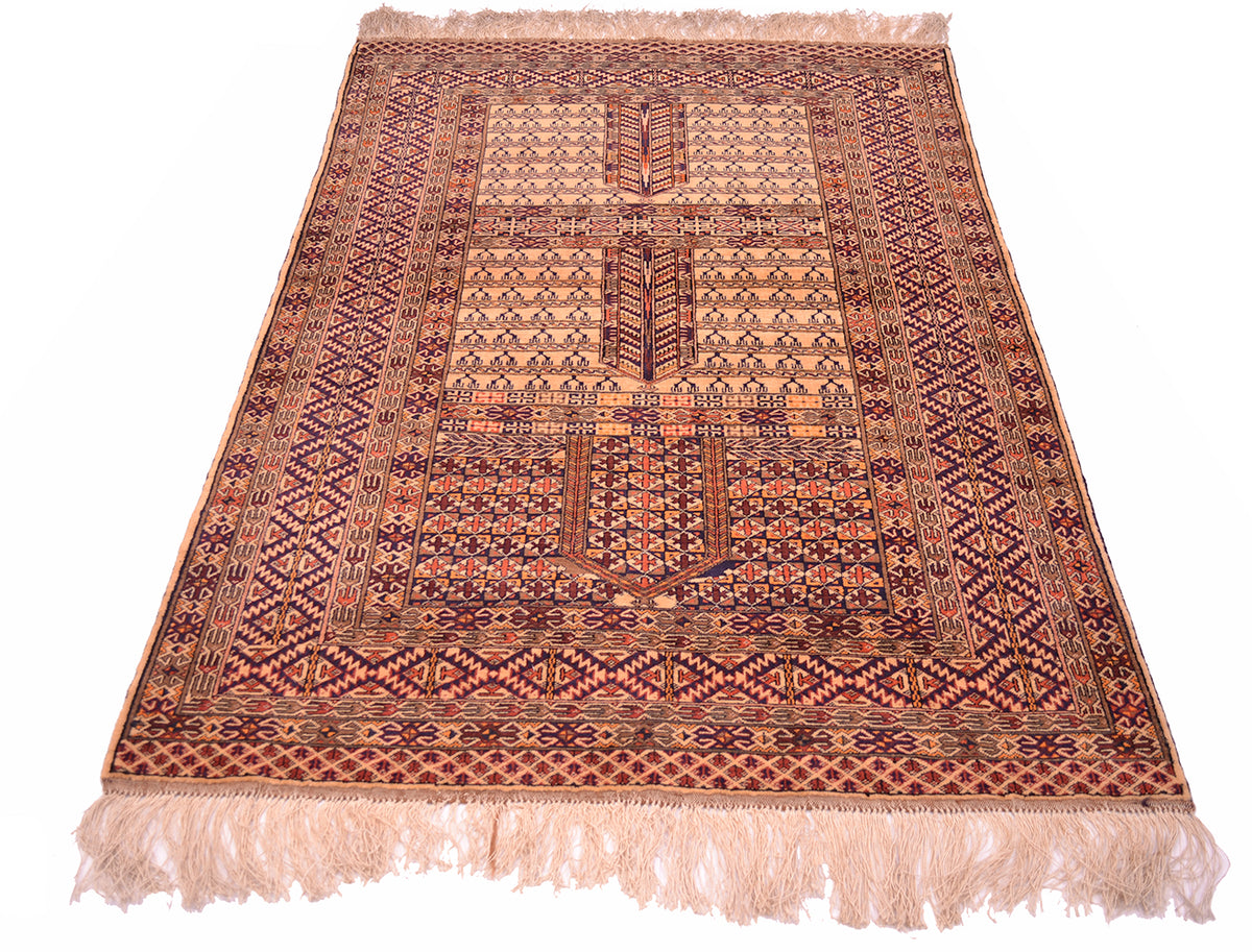 Fine Silk warp Afghan rug