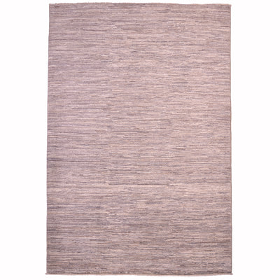 Handmade plain Gabbeh rug: plain with variations of stone-grey colour