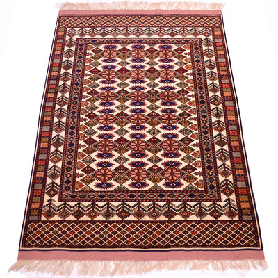 Fine Afghan Silk & Wool Rug 1.45x1.07m