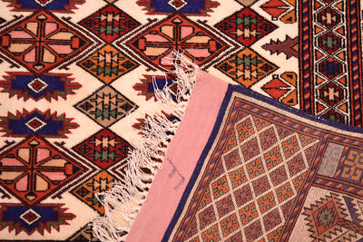Fine Afghan Silk & Wool Rug 1.45x1.07m