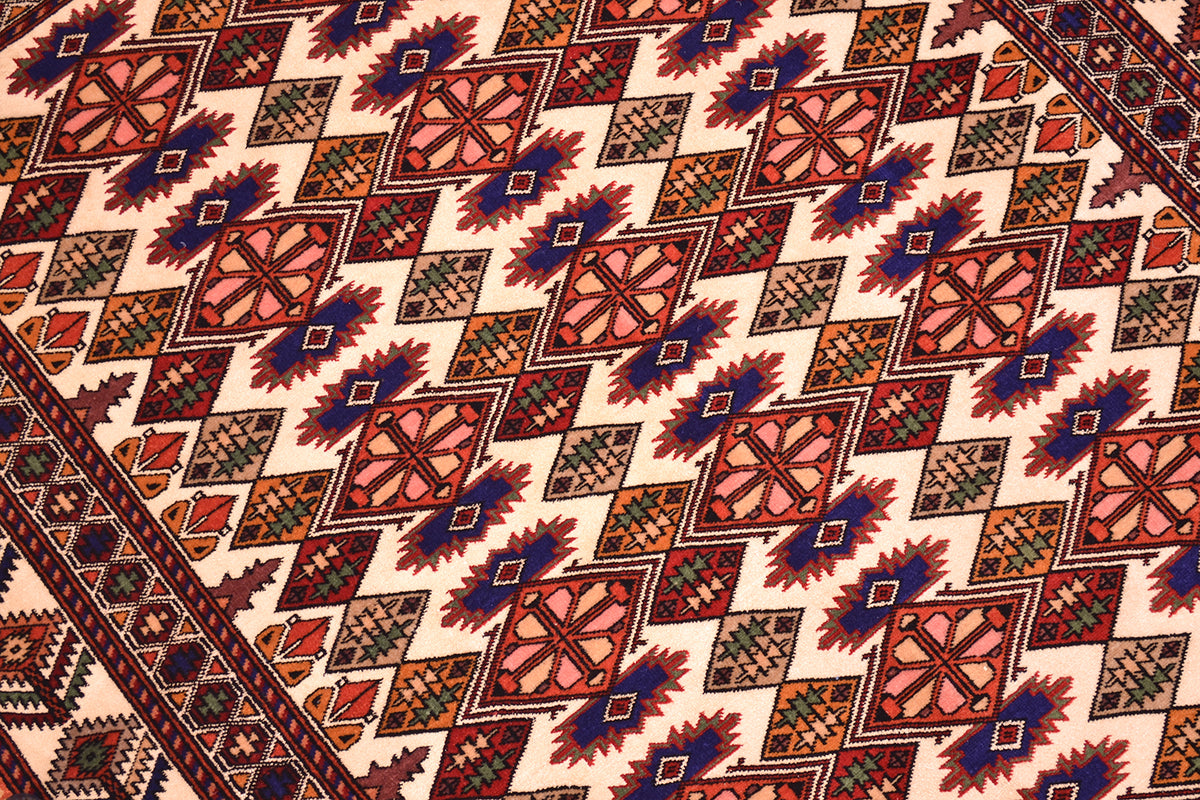 Fine Afghan Silk & Wool Rug 1.45x1.07m
