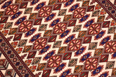 Fine Afghan Silk & Wool Rug 1.45x1.07m