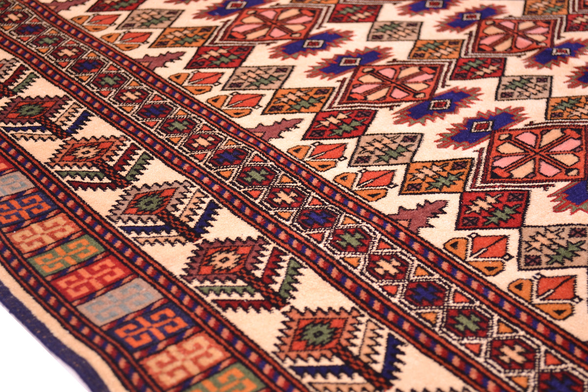 Fine Afghan Silk & Wool Rug 1.45x1.07m