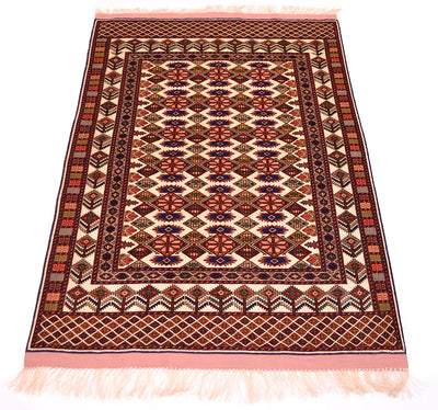 Fine Afghan Silk & Wool Rug 1.45x1.07m