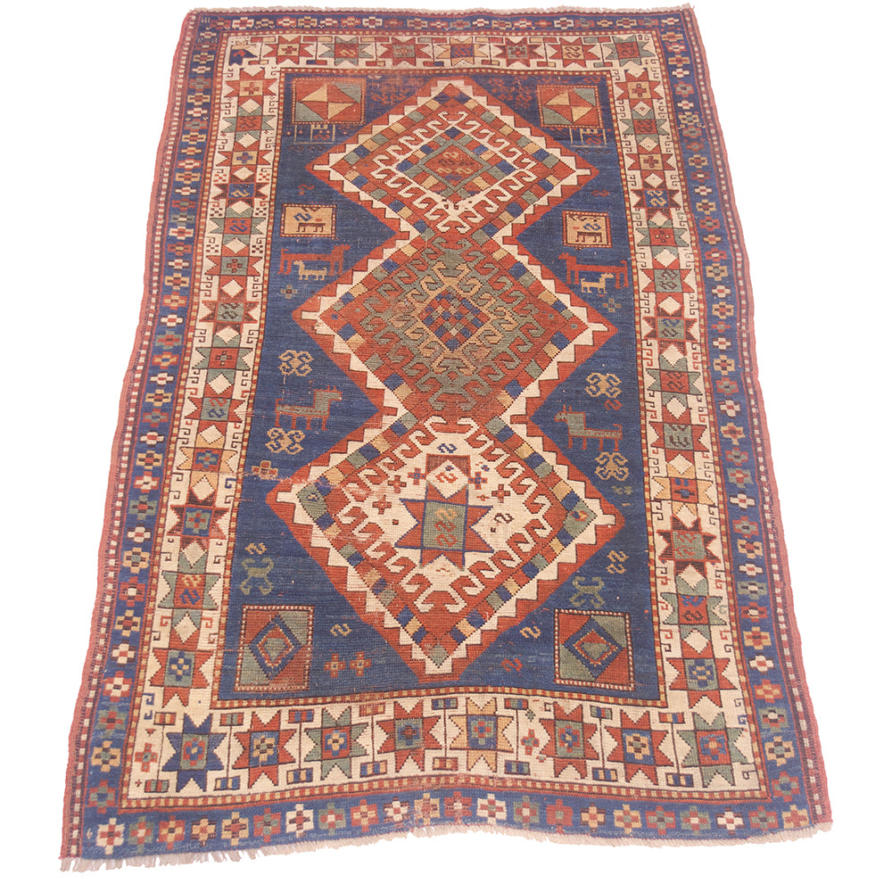 Antique Kazak rug 1.90x1.26m