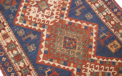 Antique Kazak rug 1.90x1.26m