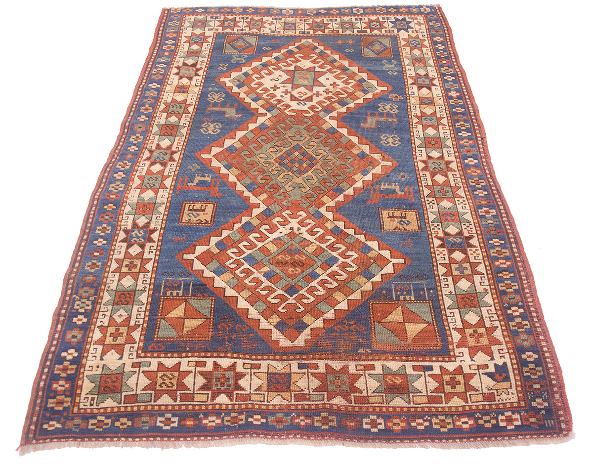Antique Kazak rug 1.90x1.26m