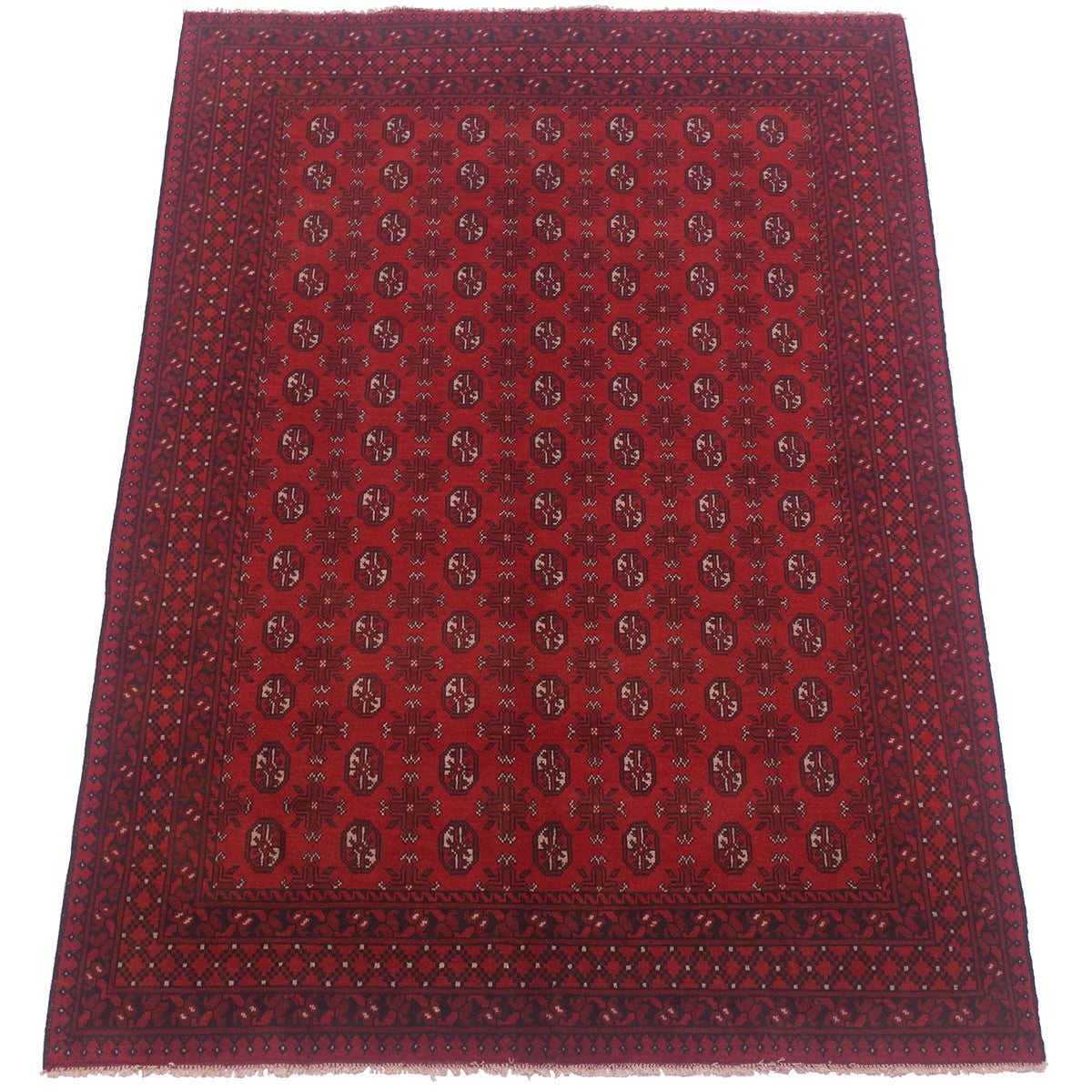 Red Afghan Bokhara carpet