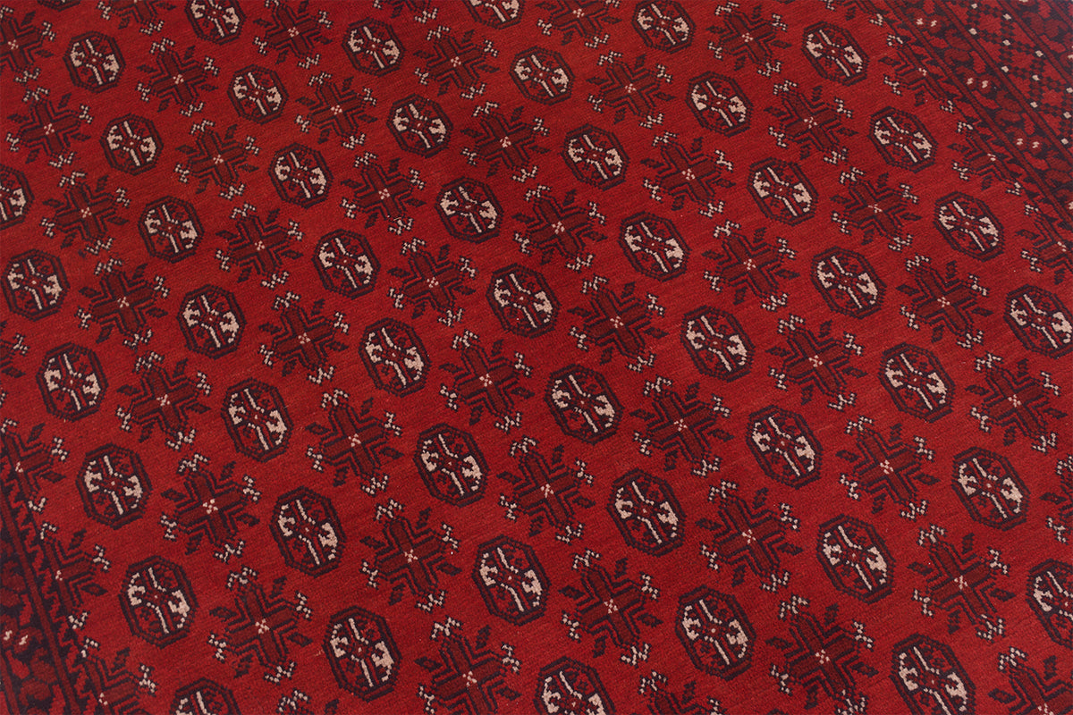 Red Afghan Bokhara carpet
