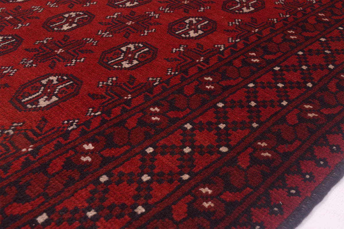 Red Afghan Bokhara carpet