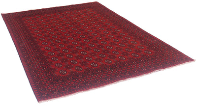 Red Afghan Bokhara carpet