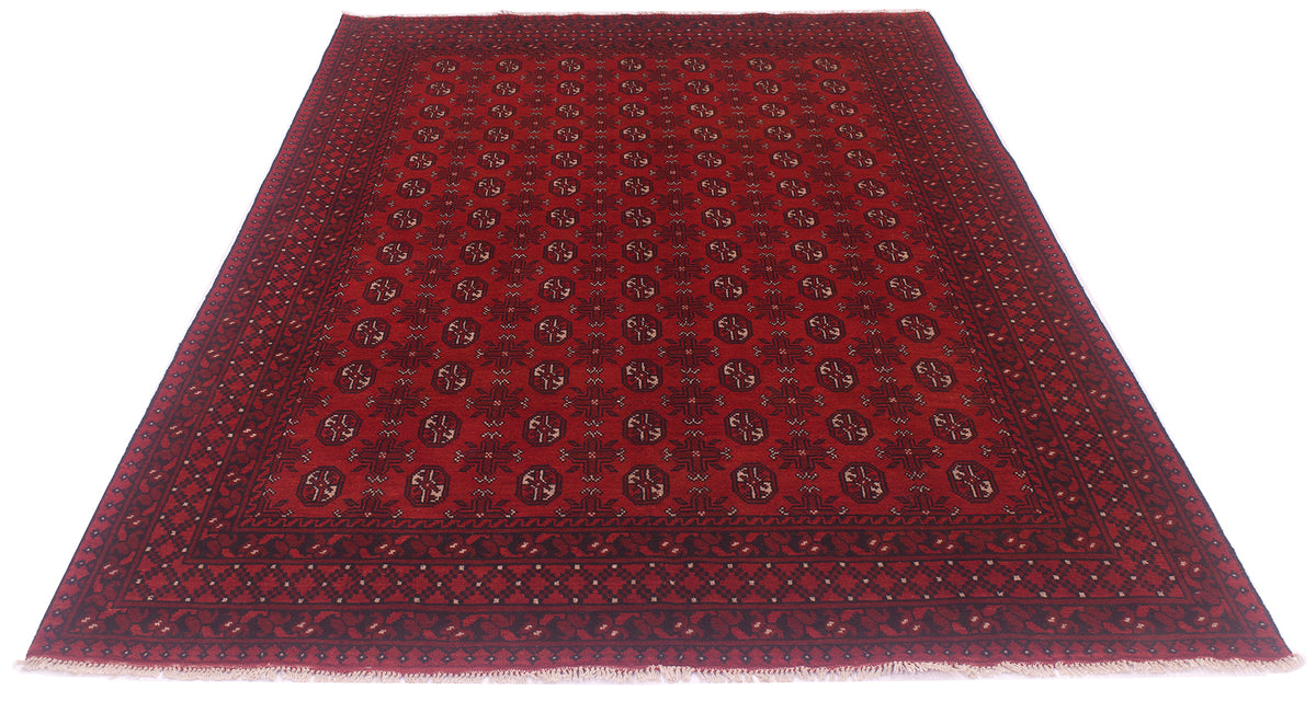 Red Afghan Bokhara carpet