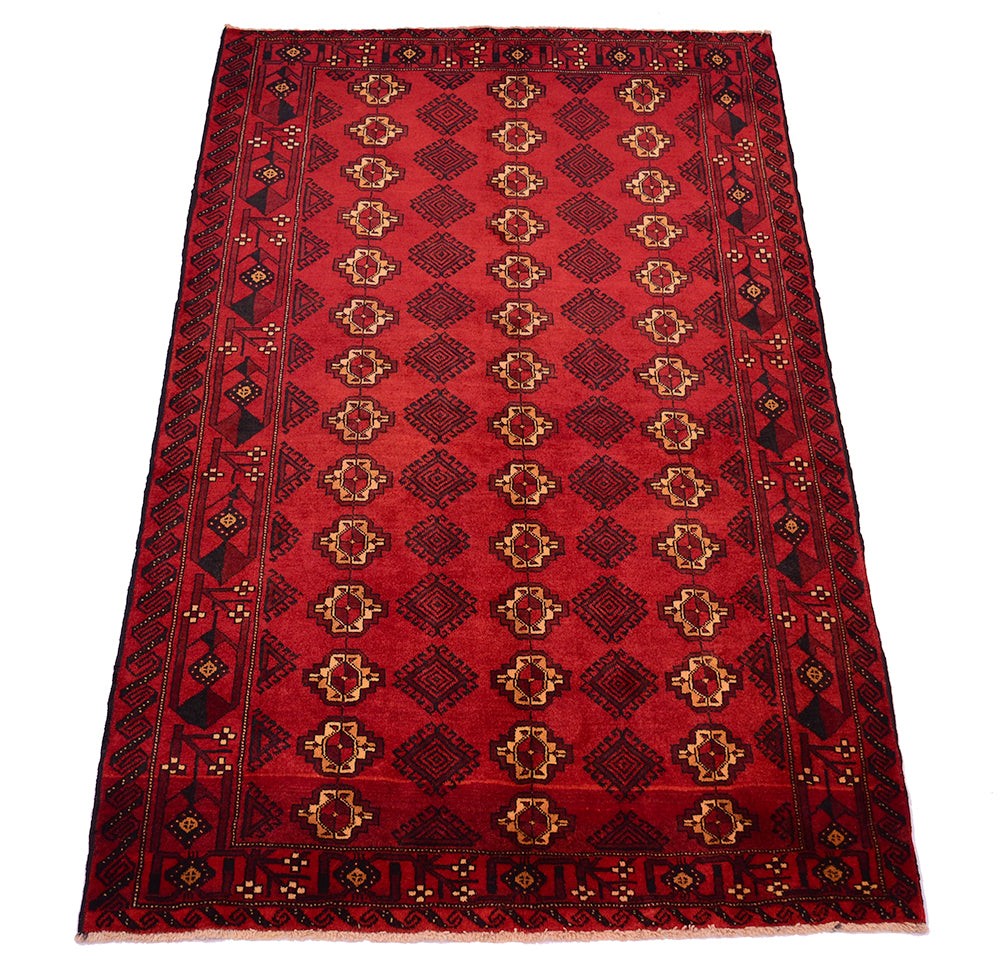 Red Balouch rug 2.11x1.28m