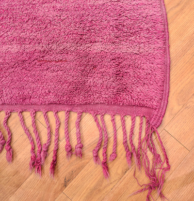 Purple Moroccan Berber Beni Mrirt Carpet with ancient tribal symbols. Handmade, wool pile hand-knotted onto wool.