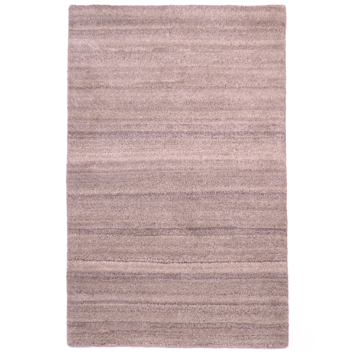 Indian Royal Delhi runner rug plain neutral striations of grey colour. 