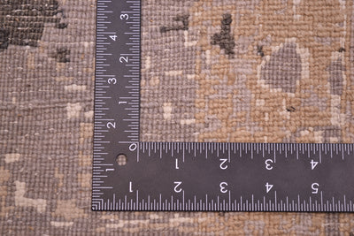Reverse of carpet showing fine knotting natural hues with stable chrome dyes. 