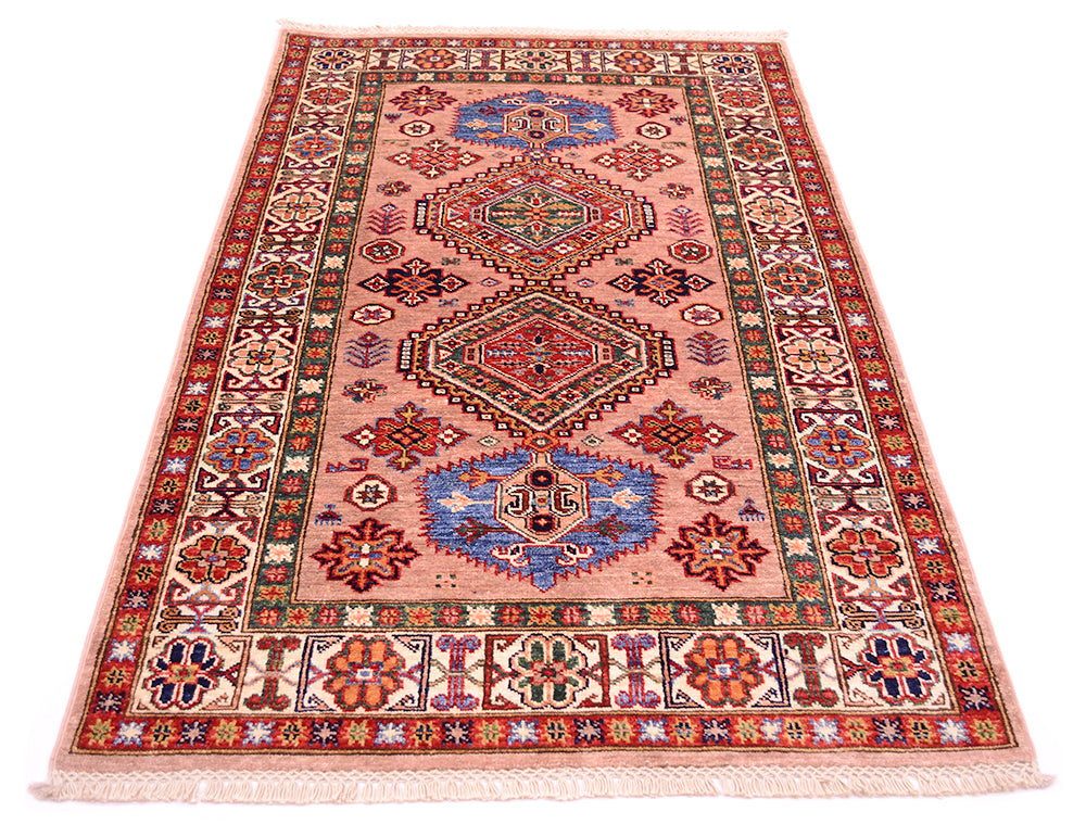 Fine handmade pink Kazak Rug