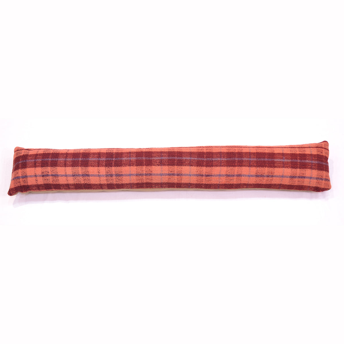 Kilim Draught Excluder with tartan design.