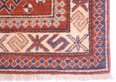 Handmade Afghan Kazak Runner