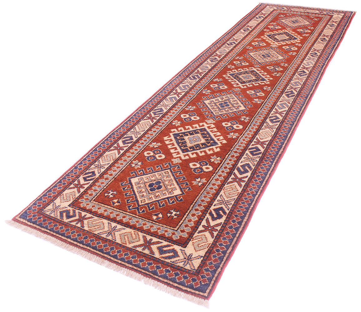 Handmade Afghan Kazak Runner