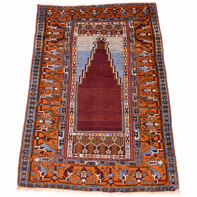 Semi Antique Turkish Prayer rug 1.73x1.16m