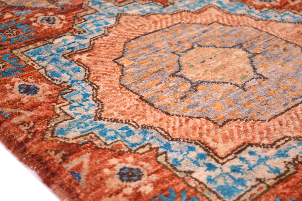 Polygon central medallion Afghan Mamluk mat