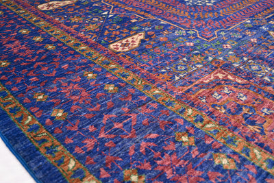 Stylised border of Mamluk Pink and Blue