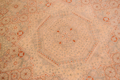 Detail of Mamluk Medallion with duck egg blues and amber detailing