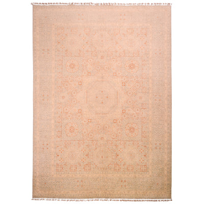 Soft coloured handmade carpet view