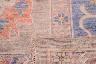Reverse of large ushak carpet showing knots and even weave.