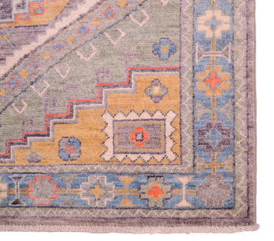 Detail of Sprandel and corner of border with geometic motifs of traditionals designs