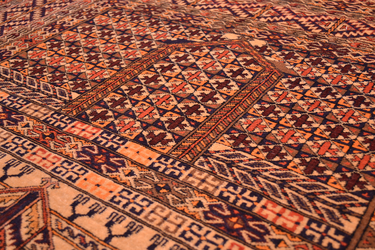 Fine Silk warp Afghan rug