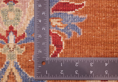Reverse of Sultani carpet showing fineness of weave and back of the knots.
