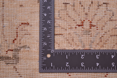 Reverse of Runner rug showing back of knots of pure wool pile.