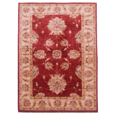 Rich red and gold colour Afghan Fine Ziegler Rug with floral design.