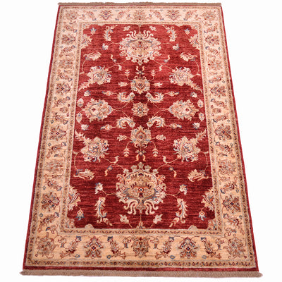 View of Afghan Ziegler carpet with all over floral design.