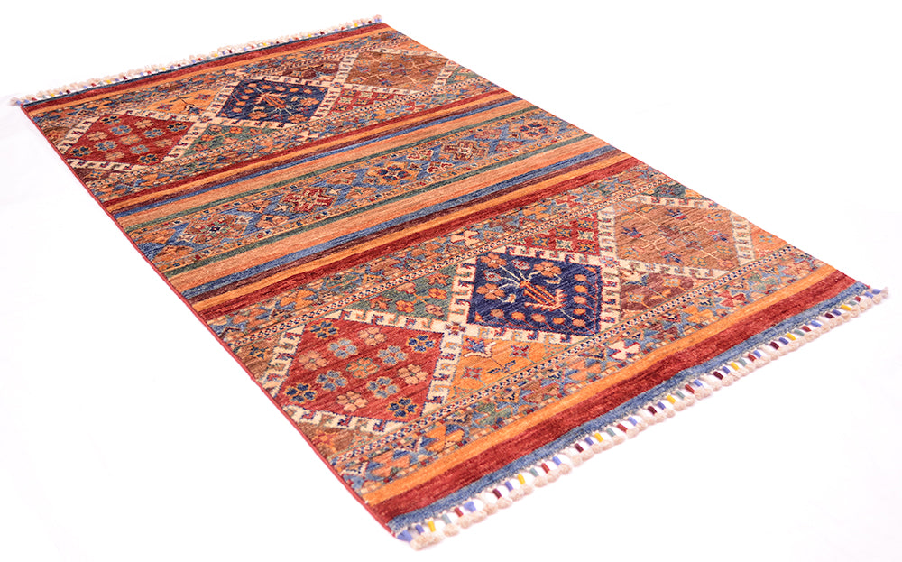 Small Afghan Khorjin rug 1.22x0.78m